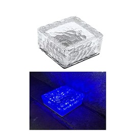 NEWOTE Outdoor Ice Cube Bricks Rocks Lights Solar Powered LED In Ground Pathways Patio Yard Garden Glow Lights Decor