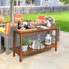 SEGAWE 48" Console Table Multiuse Buffet Bar Storage Organizer with