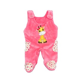 Jumper Overol Jirafa Acolchado Ropa De Bebé Niño Y Niña 0 A 3 Meses Gabardina Con Playera Para Frío (Coral, 3 meses)