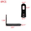MY MIRONEY 8PCS Black Slotted L Brackets Hardware Adjustable Slotted