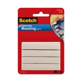 Scotch Mounting Putty LJ8XP, Removable, 2 oz, White, 2-Pack