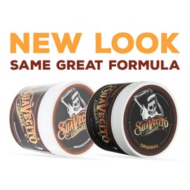 Suavecito Suavecito Pomade Original All Day Hold for Hairstyles for Men, Medium Shine Water Based Wax Like Flake Free Gel, Easy To Wash Out, 8 Oz, Pack of 2