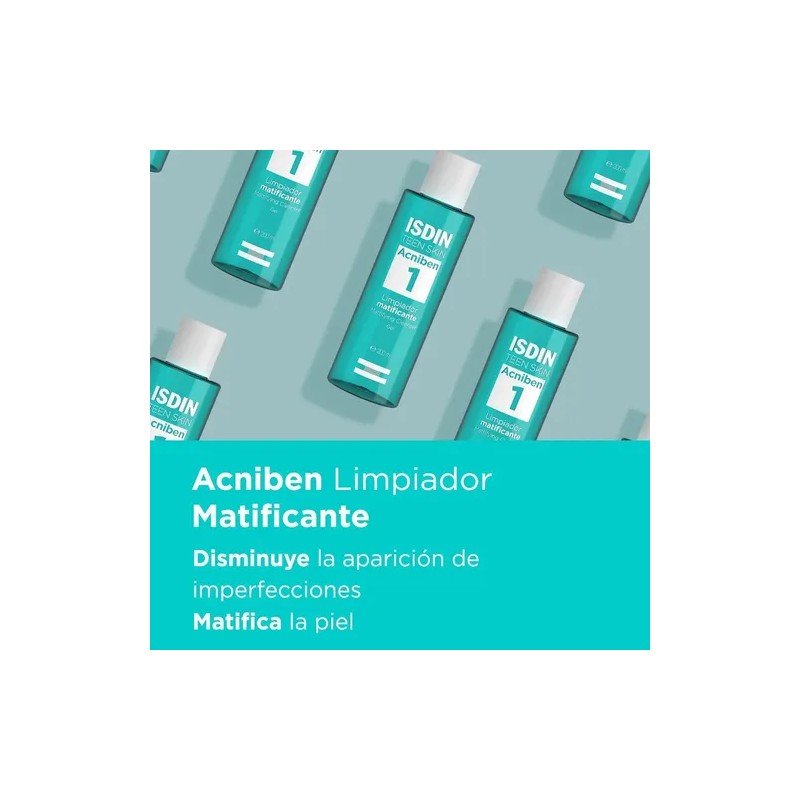 Gel Limpiador Matificante Isdin Acniben Piel Grasa 200ml