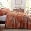 LEAONME 3 Pieces California King Size Quilt Set Burnt Orange