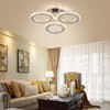 diisunbihuo Dimmable LED Crystal Ceiling Light 13x3.5 Inches 3 Rings