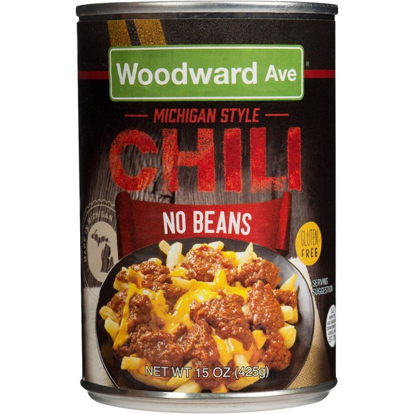Woodward Ave Michigan Style Chili No Beans, 15 OZ, (2 PK)