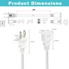 2FT Polarized 2Prong Extension Cord - White Replacement US AC