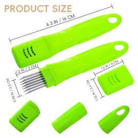 XJMWXHFC 2Pcs Chopped Green Onion Knife, Scallion Cutter Shred Knife, Vegetable Cutter Sharp Scallion Cutter Shred Knife, Stainless Steel Household Multifunctional Food Slicer Gadget