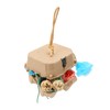 Bird Foraging Box Toys Fun Colorful Shredding Paper Sola Wood