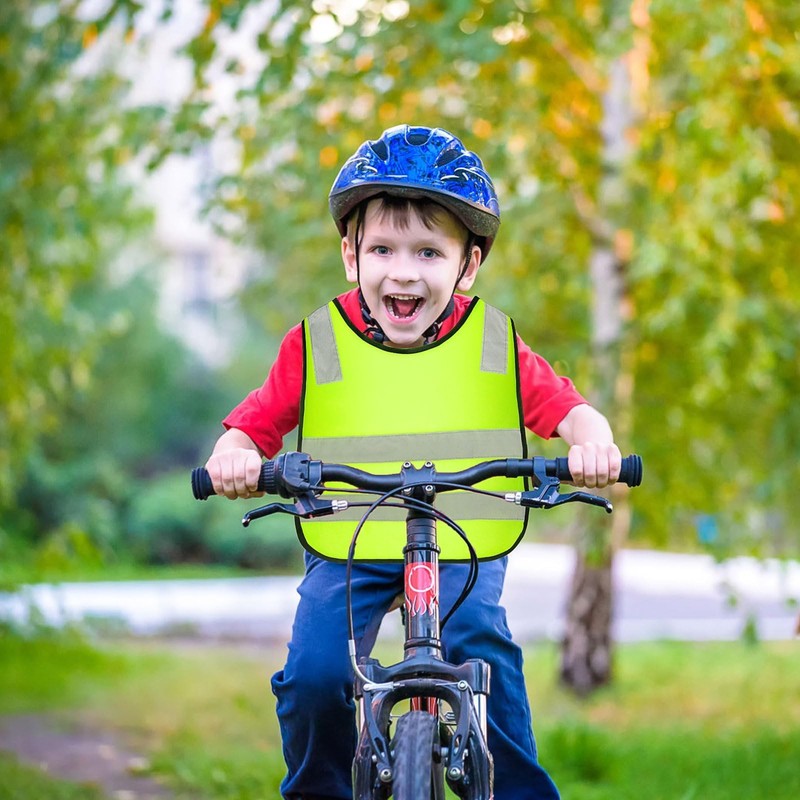 ASMIZ 20 Stck Warnweste Kinder, Grad Reflektierende Sicherheitsweste Gelb, Hochsichtbare