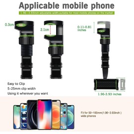 Banhey Rearview Mirror Phone Holder for Car-360° Rotatable and Retractable Car Phone Holder with Adjustable Length Upgraded Multifunctional Rearview Mirror Phone Holder (Black)