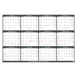 2024-2025 Yearly Wall Calendar - Large Yearly Calendar 2024-2025, Jul 2024 - Jun 2025, 38.2" x 25.2" (Open), Large Wall Calendar 2024-2025, Full Year Paper Calendar with Notes, Thicker Paper, Stickers