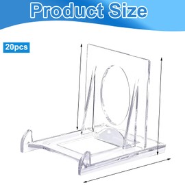 Gebiuhoo Acrylic Stands Pack of 20 Decorative Plate Holder Stands Provide Stable Hold for Crafts and Collectibles