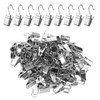 JOIKIT 100 PCS Curtain Clips with Hook, Silver Metal Curtain