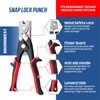 BRUNNWEST Snap Lock Punch Tool for Sheet Metal, Vinyl and