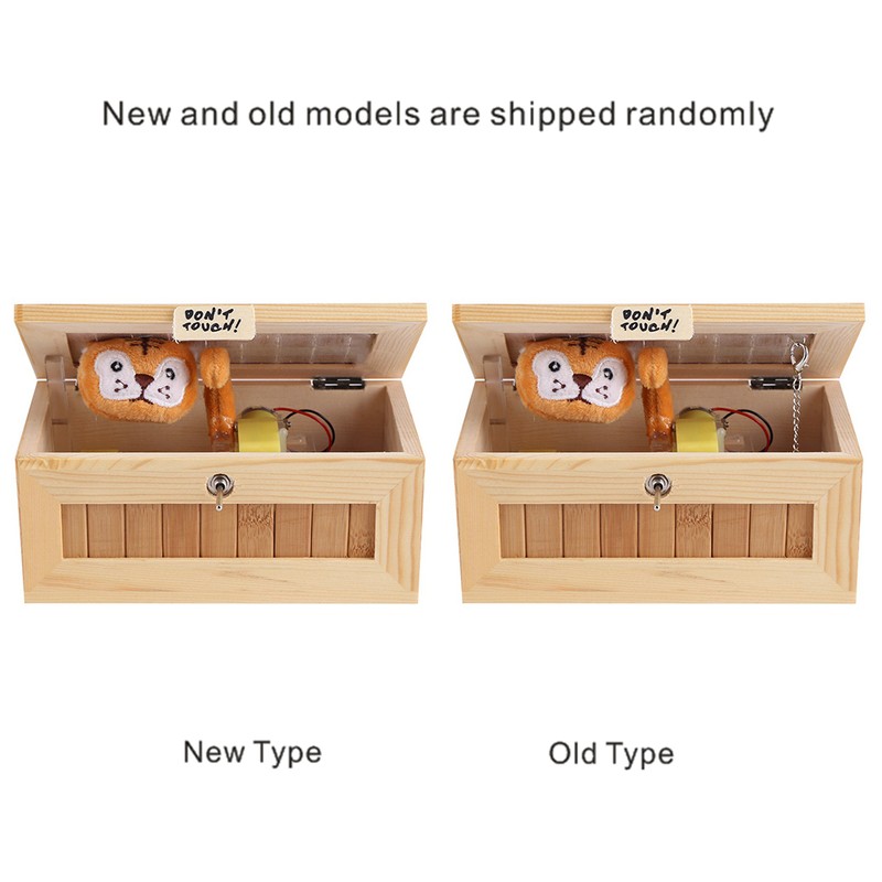 Wooden USB Electronic Box Cute Tiger Funny Interactive Stress Relief