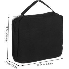 VALICLUD Bolsa de almacenamiento de accesorios para el cabello para niñas organizador de accesorios para el cabello de viaje para poliéster Negro