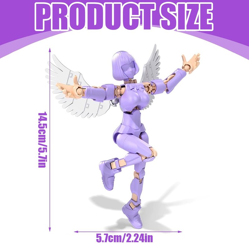 JAWUZ Hiros 13 Action Figures Multi Jointed 3D Printed Wings