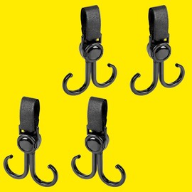 Unbranded 4x Stroller Hooks Flexible Double Stroller Hook for Purses Hanging Bags Bike NEW