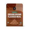 FGO Organic Ground Brown Flaxseed Meal, 2 Pound / 32oz