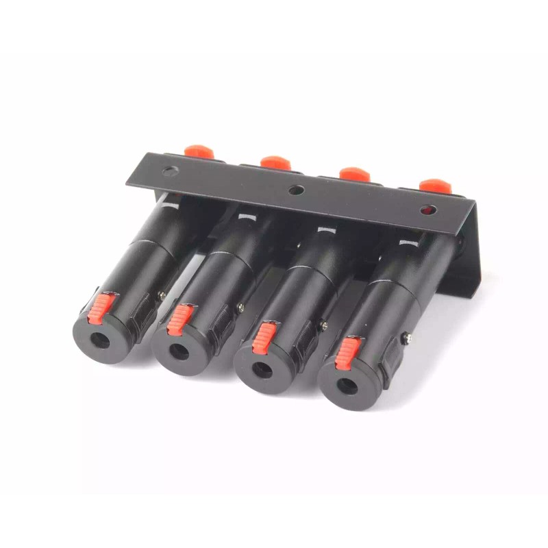 RJ Black Solderless jacks 1/4" TS and TRS for Pedalboards