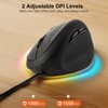 SANWA Wired Ergonomic Mouse, Optical Vertical Mice for Small Hands,