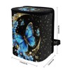 Oramclsy Butterfly Moon Print Car Trash Bag with Zipper Leakproof