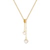 88flix Korean Heart Chain Women's Necklace, Titanium, No Gemstone