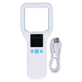 Pet Microchip Scanner Reader, 134.2khz 125khz Portable Animal Chip ID Scanner, 500 Data Storage Handheld RFID Dogs ID Chip Tag Scanner for EMID/FDX B / ISO1784/85