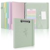 SKYDUE 3 Ring Binder with Clipboard,1 Inch Linen Binder for