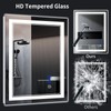 InfiniGlass 30"x24" LED Bathroom Mirror with Anti-Fog, Stepless Dimmable Lights,