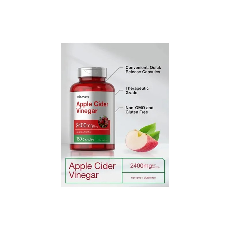 4pc Apple Cider Vinegar Para Eliminartoxinas Vitaminas