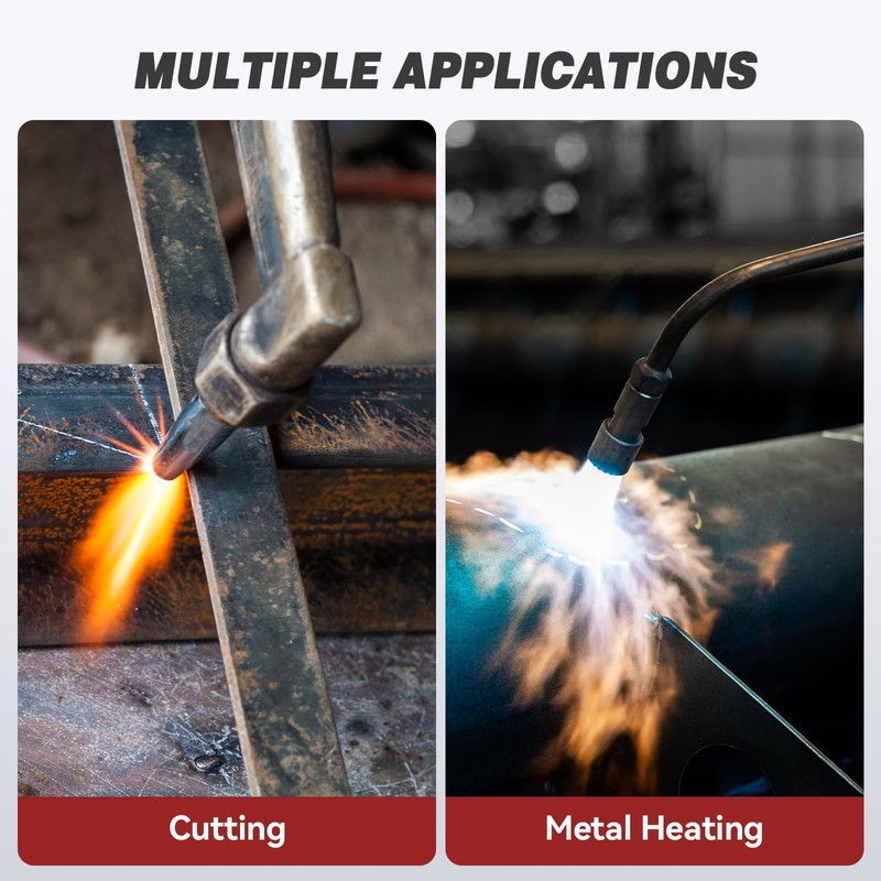 ARCCAPTAIN Oxy Acetylene Cutting Torch, Heavy Duty Cutting Torch Kit,