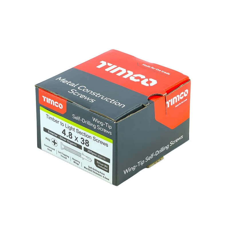TIMCO Self Drilling Screws - 4.8 x 38 - Zinc