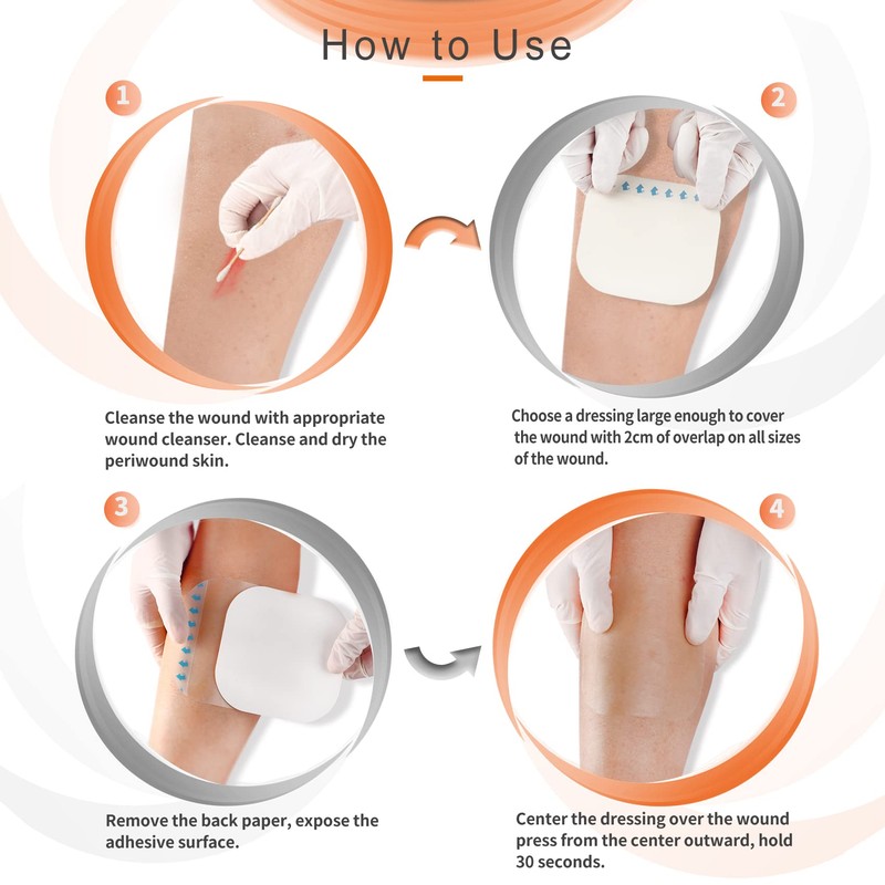 Hydrocolloid Bandage, Hydrocolloid Wound Dressing Thin Type 4'' x 4''