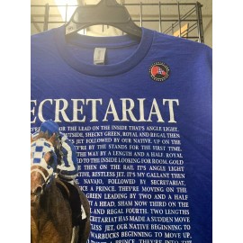 2023 Secretariat Shirt 50 Anniversary Blue Small