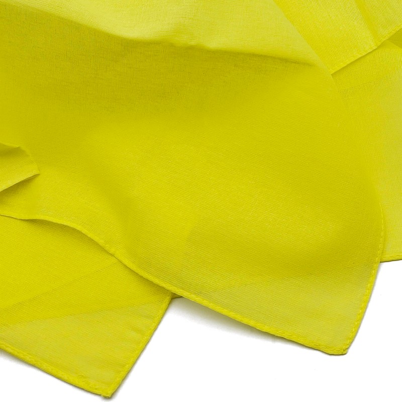 Trifong Bandana, Yellow, 100% Cotton, Plain, Handkerchief, Triangle, Adult, Stylish,