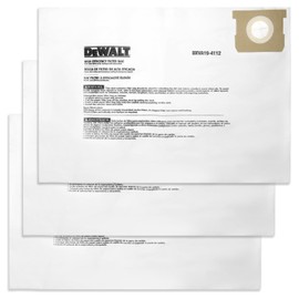 DEWALT DXVA19-4112 Fine Dust Bag Fits for 12-16 gallon Wet/Dry Vacuum Compatible with DXV12P DXV14P DXV16P DXV16PA DXV16S
