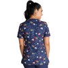 Cherokee Prints Women Scrubs Top V-Neck Print CK678, L, Sweet