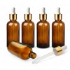 AVALON Amber 100ml Dropper Bottles with Gold & White Pipette