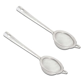 Small Sieve Fine Mesh, 2 Pcs Tea Strainers for Loose Tea, Mini Small Tea Sieve Fine Mesh, Stainless Steel Siveve Sift with Handle Strainers for Loose Tea Cocktail Spices and Baking