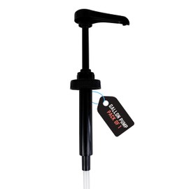 1 Gallon Pump Dispenser (1-Pack) Compatible with 5 Gallon Bucket Pump & Pail for Laundry Detergent Jug, Shampoo Bottle, Black