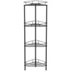 HuggieGems 4 Tier Floor Standing Corner Shower Caddy Organizer Shelf