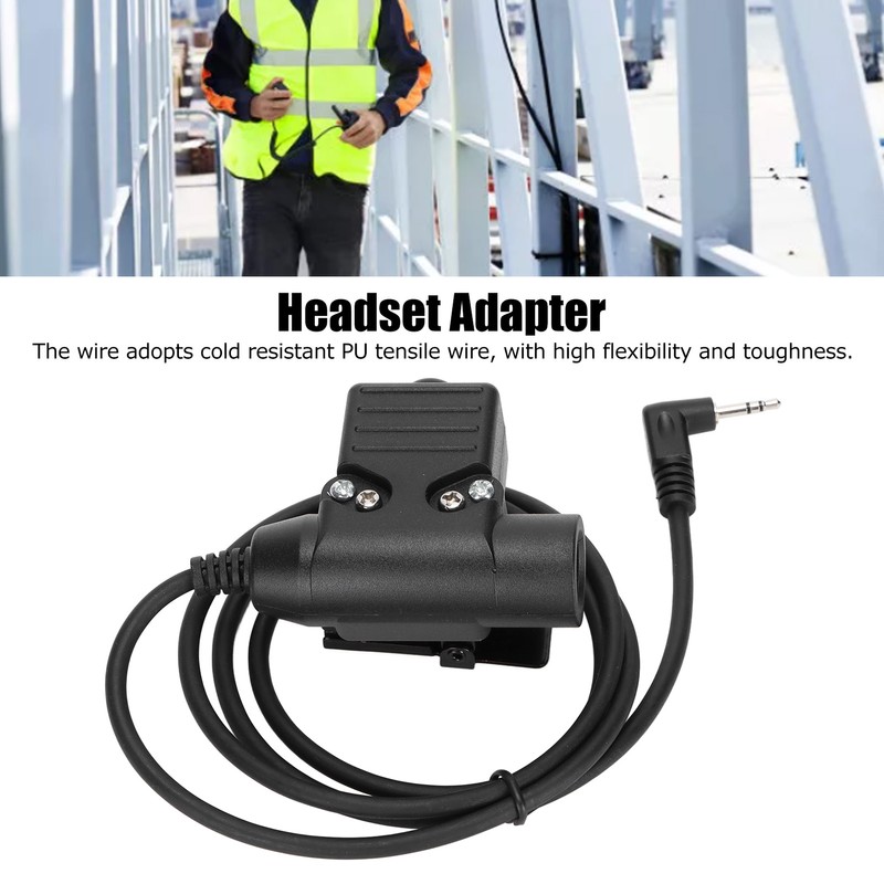 U94 PTT Military Adapter Military Radio Headset Adapter Compatible for