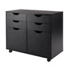 Yardlio Wood Halifax 2-Section Mobile Storage Cabinet - Versatile &