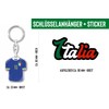 daged Italy Keyring Jersey Key Ring Resin Coating 3D Effect