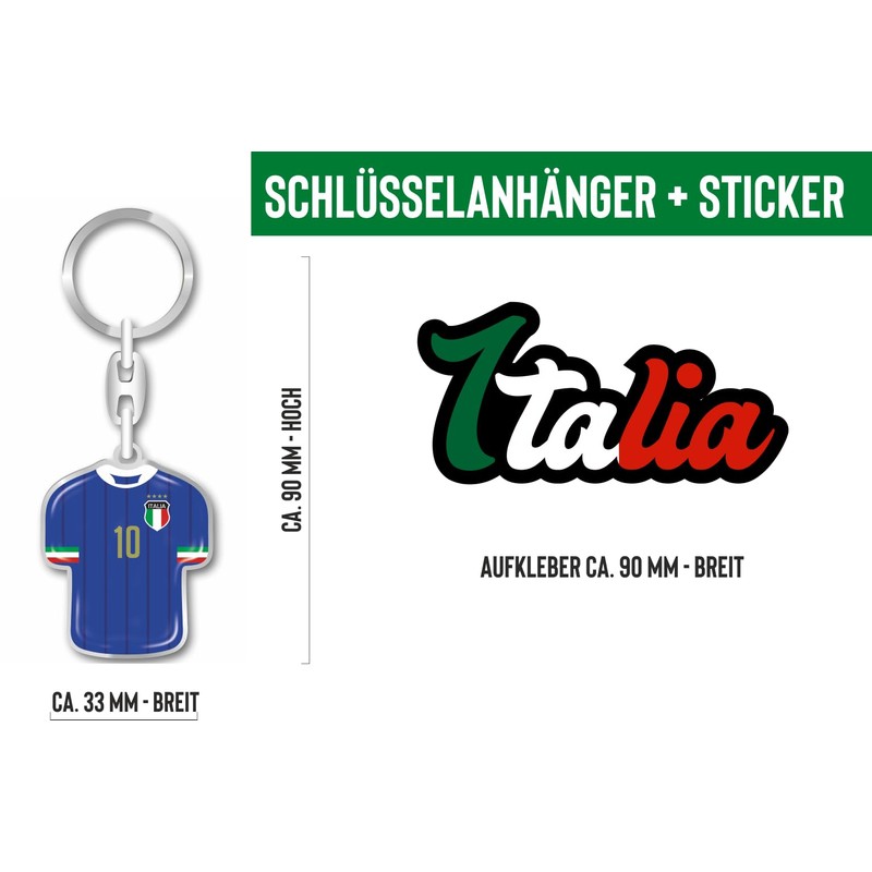 daged Italy Keyring Jersey Key Ring Resin Coating 3D Effect