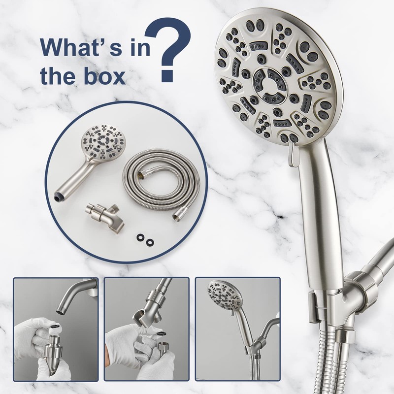 Cobbe 8-Setting Handheld Shower Head with High Pressure Shower Heads
