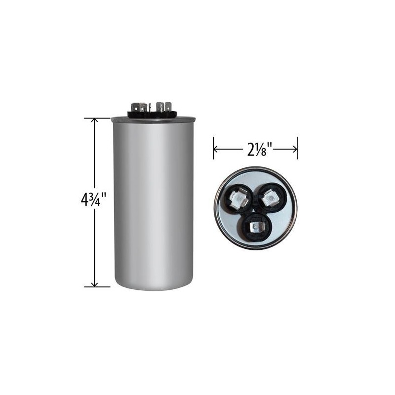 P291-4054RS - 40 + 5 uf MFD 440 Volt VAC