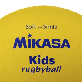 MIKASA Smile Rugby Ball (For Elementary School Students) Special Formulated Rubber Weight Approx. 6.5 oz (185 g), Yellow KF-Y
